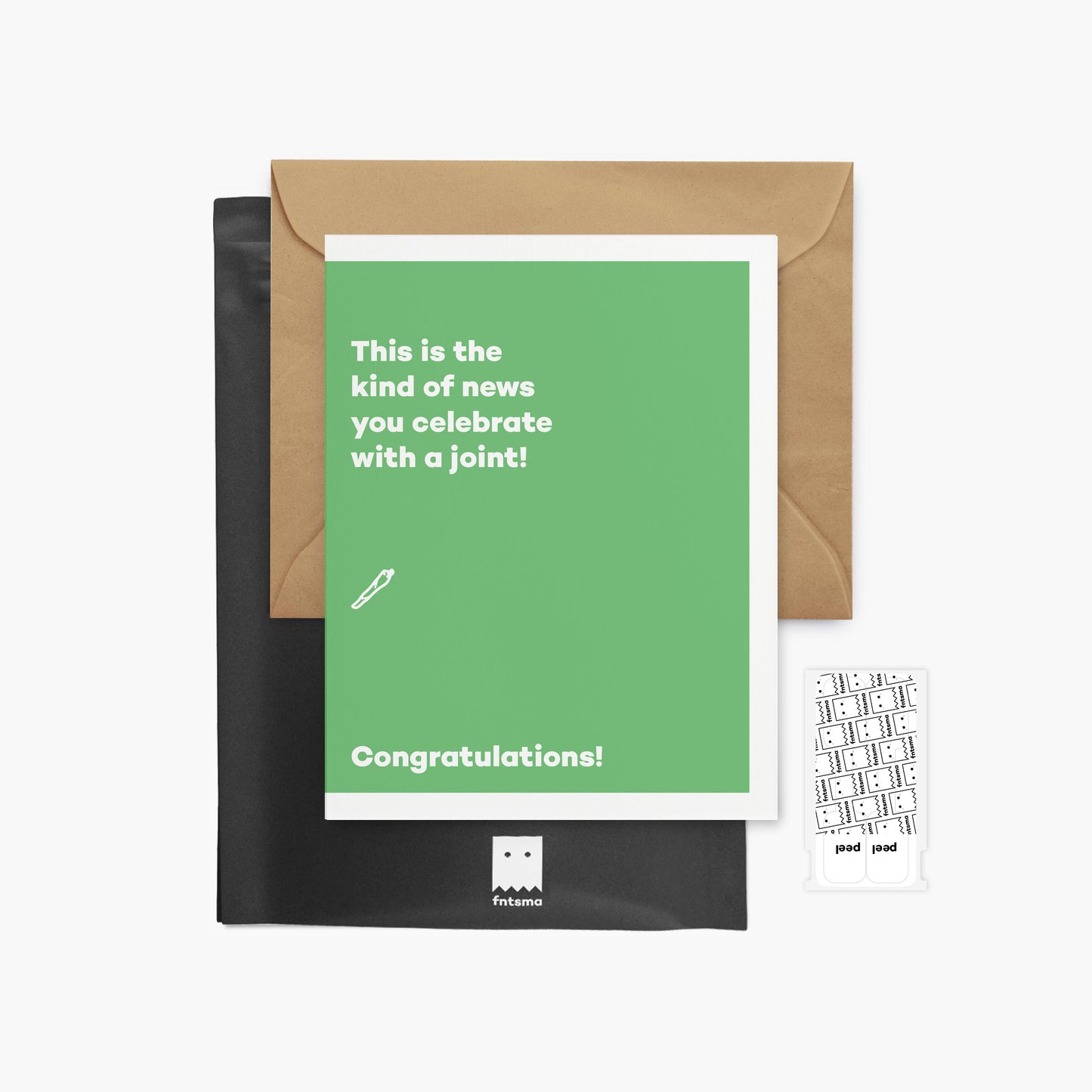 This is the kind of news you celebrate with a joint! - Congratulations greeting card