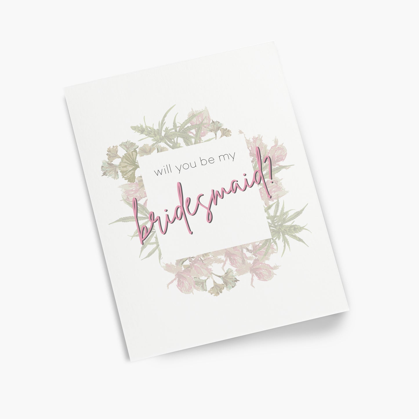 Will you be my bridesmaid? | framed in flowers