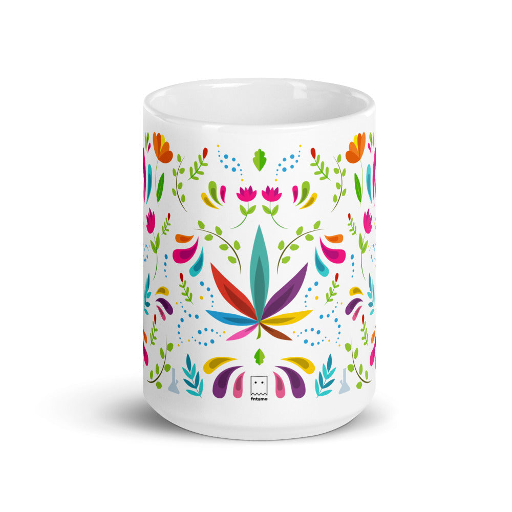 flora - otomi style - cannabis themed mug by fntsma