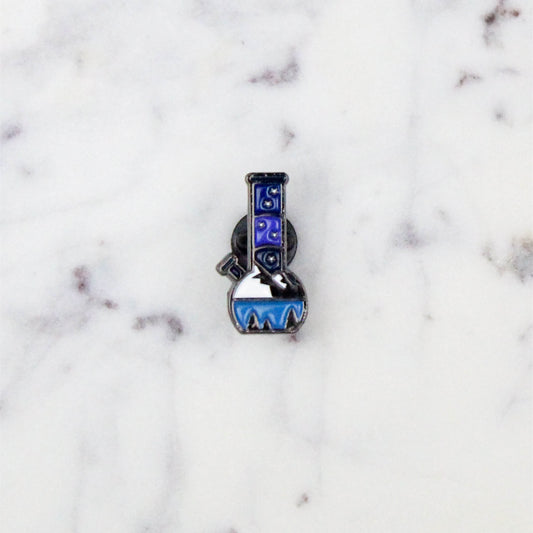 night forest bong enamel pin by fntsma