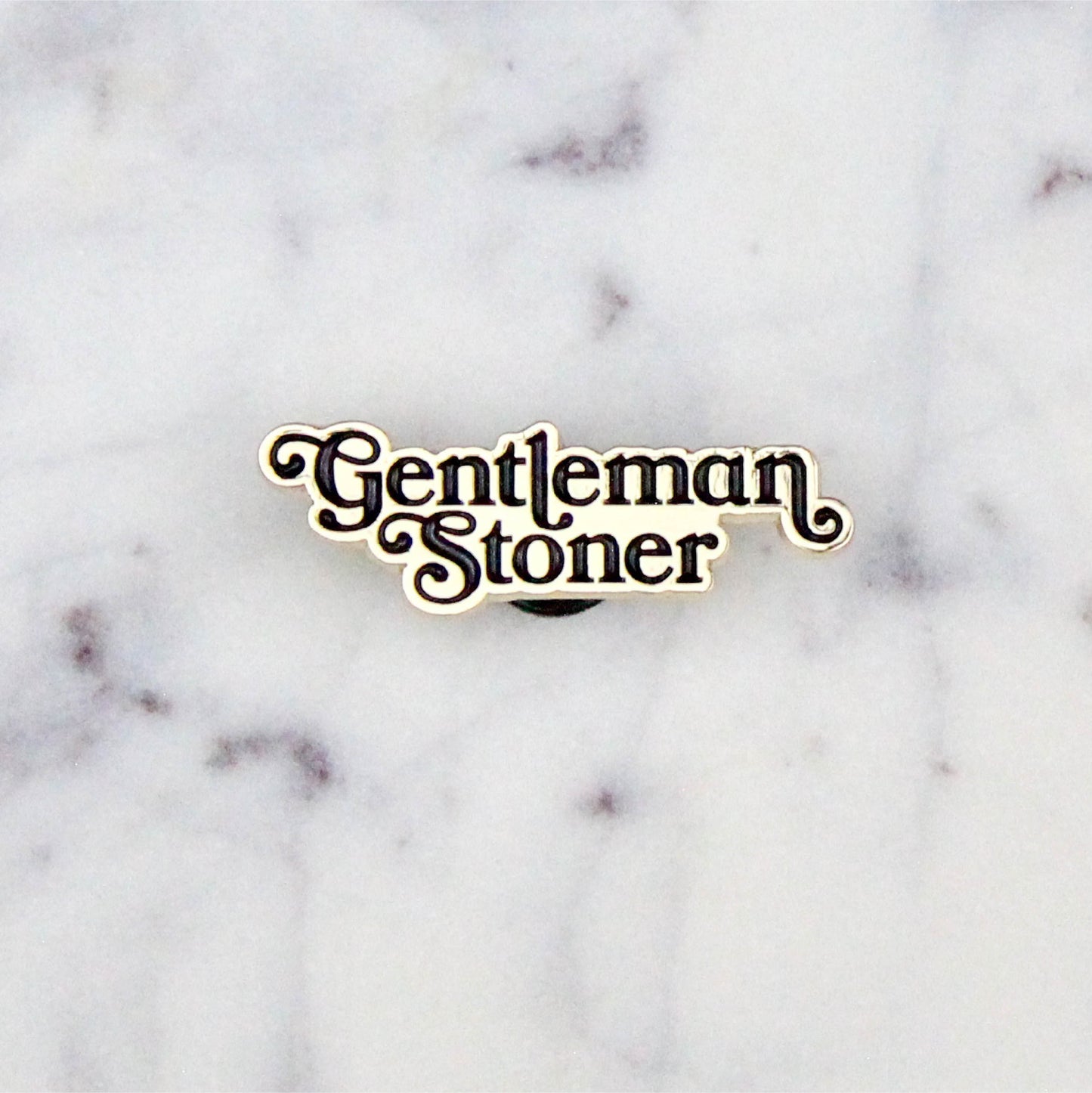 gold gentleman stoner enamel pin by fntsma