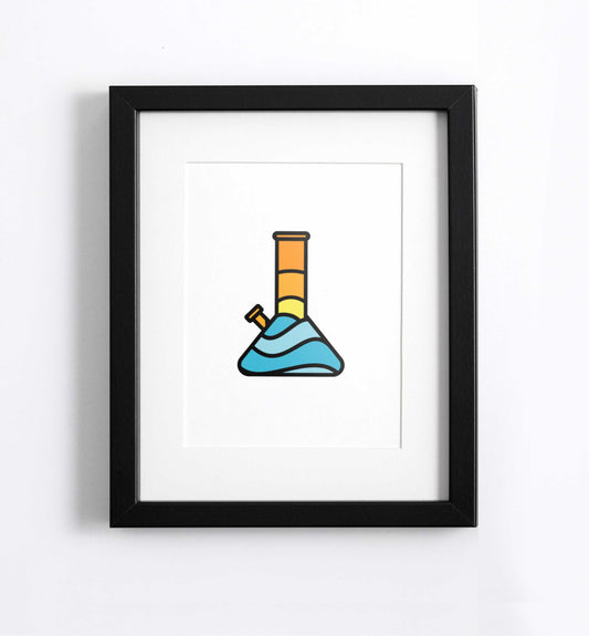 Ocean Bong - cannabis art print