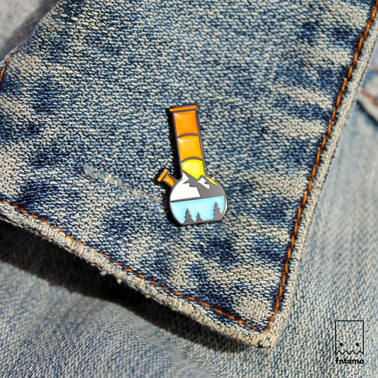 forest bong enamel pin by fntsma