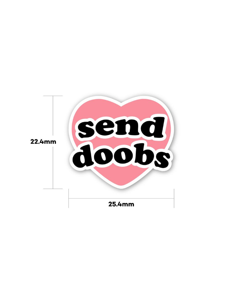 22.4mm by 25.4mm send doobs heart enamel pin by fntsma